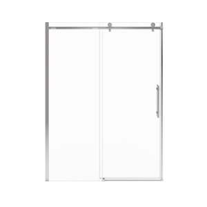 Porte de douche coulissante Odyssey SC par MAAX chrome sans cadre de 57 po x 59 1/2 po x 78 po (verre transparent)