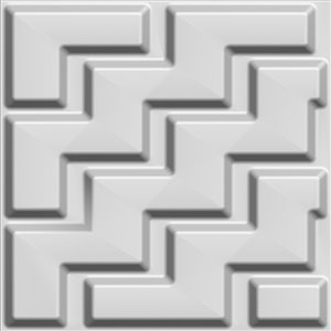 Dundee Decor Falkirk Fifer Chevron Zigzag 3D Wall Panel - 1.6-ft x 1.6-ft - Off-White - 10-Pack