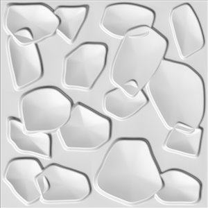 Dundee Decor Falkirk Fifer Abstract Minimalist 3D Wall Panel - 1.6-ft x 1.6-ft - Off-White - 10-Pack