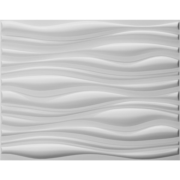 Dundee Decor Falkirk Fifer Abstract Dune 3D Wall Panel - 2.6-ft x 2.1-ft - Off-White - 1-Pack