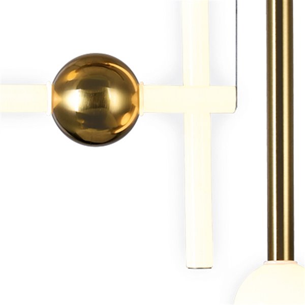 CWI Lighting Baton LED Modern Island Chandelier - Brass
