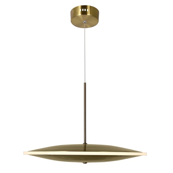 CWI Lighting Ovni LED Pendant Light - 16-in - Brass