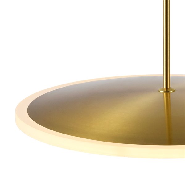 CWI Lighting Ovni LED Pendant Light - 22-in - Brass