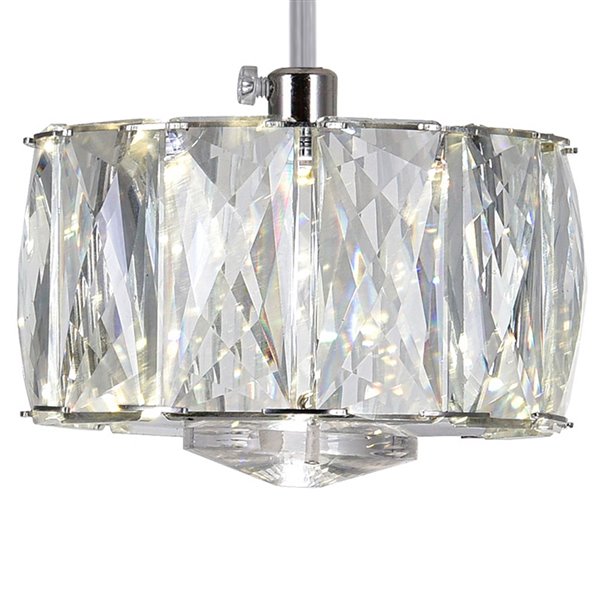 CWI Lighting Milan LED Mini Pendant Light - 4-in - Chrome