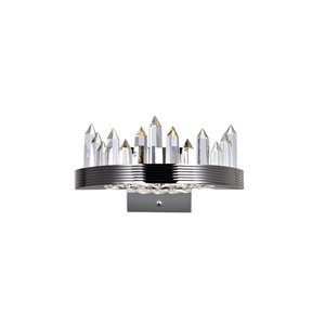 CWI Lighting Agassiz LED Wall Sconce - 12-in - Polished Nickel