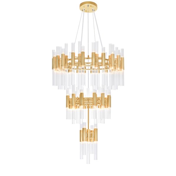 CWI Lighting Orgue 123-Light Chandelier - Gold