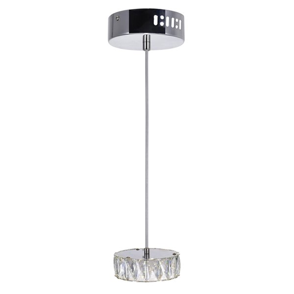 CWI Lighting Milan LED Mini Pendant Light - 6-in - Chrome