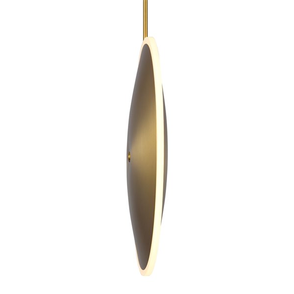 CWI Lighting Ovni LED Modern Pendant Light - 16-in - Brass