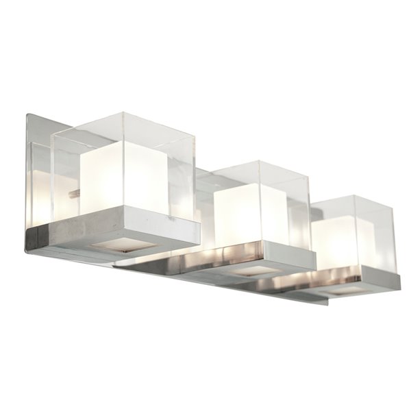 DVI Narvik Modern Vanity Light - 3-Light - Chrome