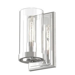 DVI Erin Contemporary 1-Light Wall Sconce - 5.5-in - Chrome