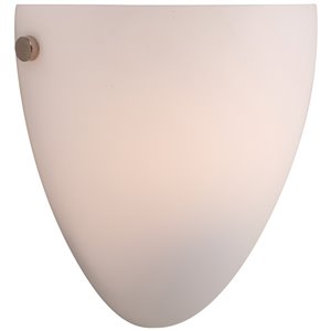 DVI Simcoe Contemporary 1-Light Wall Sconce - 8.25-in - Opal Glass