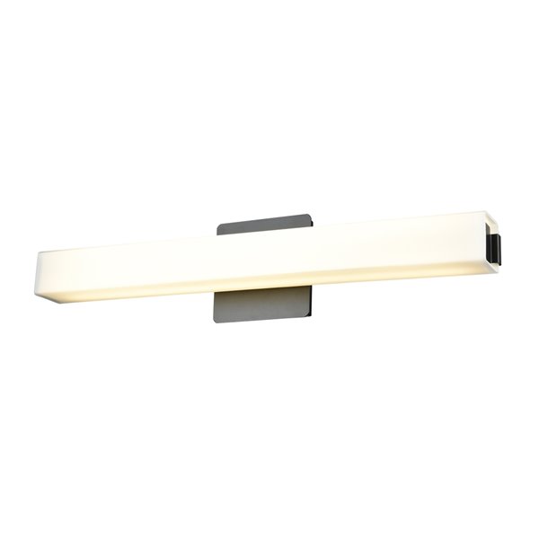 DVI Venture Modern Vanity Light - 1-Light - Graphite Grey/Opal Glass ...