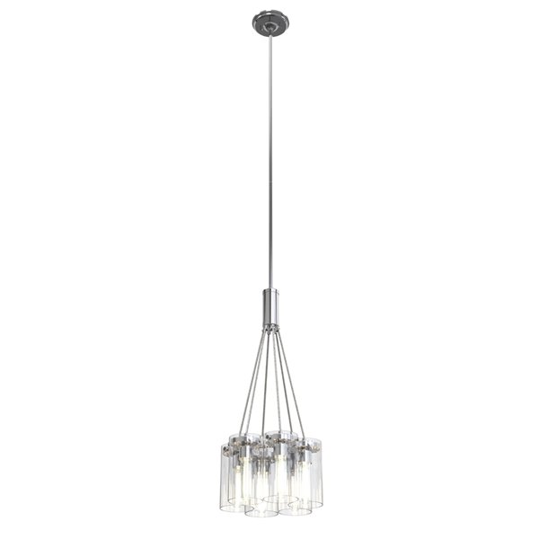 DVI Erin Modern Pendant Light - 6-Light - Chrome