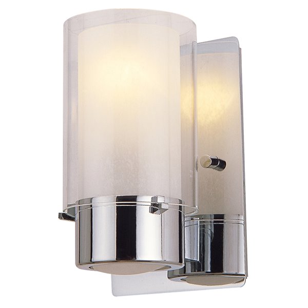 DVI Essex Modern 1-Light Wall Sconce - 8-in - Chrome