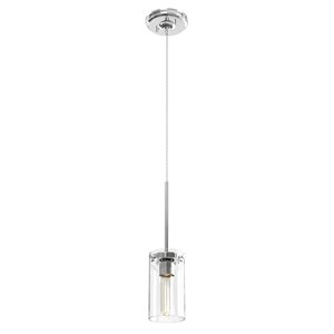 Luminaire suspendu moderne Erin de DVI, 1 lumière, chrome