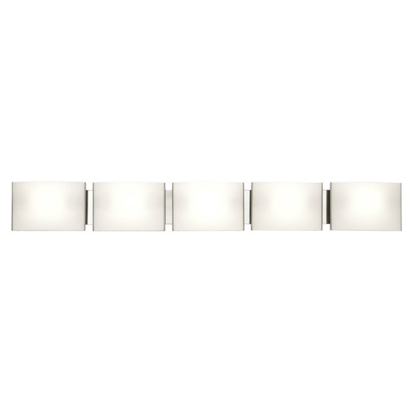 DVI Mega Vanguard Contemporary Vanity Light - 5-Light - Chrome