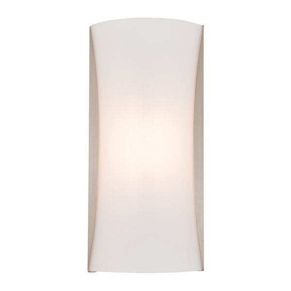 DVI Kingsway Contemporary Large 1 LED Light Wall Sconce - 7-in - Satin Nickel