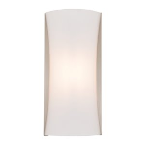 DVI Kingsway Contemporary Large 1 LED Light Wall Sconce - 7-in - Satin Nickel