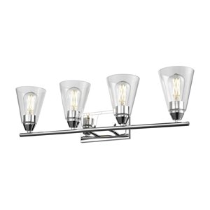 DVI Louisbourg Modern Vanity Light - 4-Light - Chrome