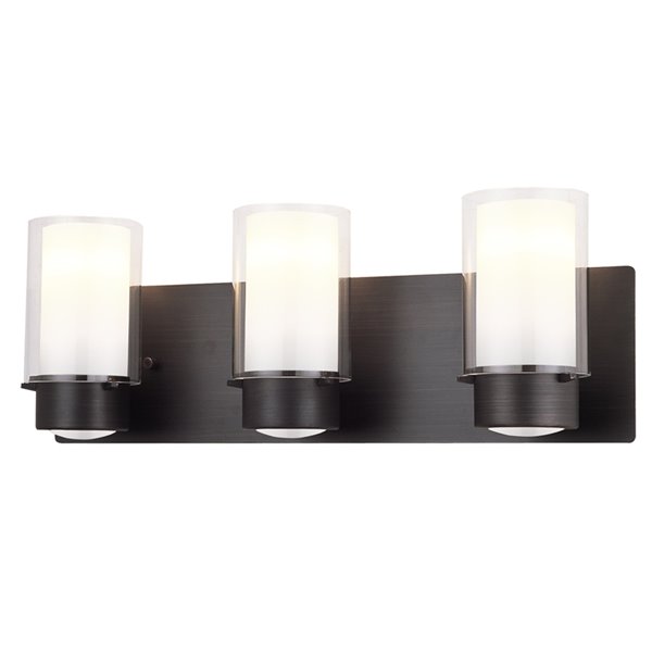 DVI Essex Modern Vanity Light - 3-Light - Graphite Grey