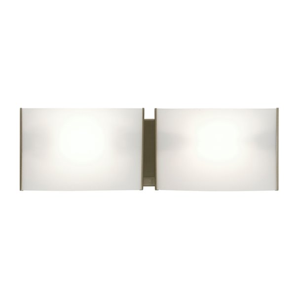 DVI Mega Vanguard Contemporary Vanity Light - 2-Light - Satin Nickel