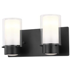 DVI Essex Modern Vanity Light - 2-Light - Graphite Grey