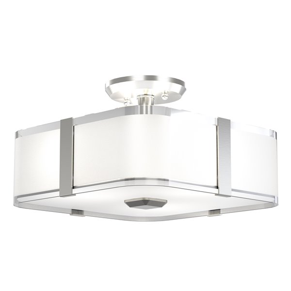 Petit plafonnier moderne Kii de DVI, 3 lumières, nickel satiné