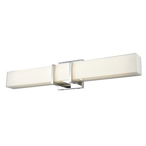 DVI Secord Small Contemporary Vanity Light - 1 LED Light - Chrome