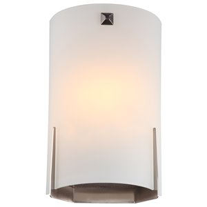 DVI Kingston Contemporary 2-Light Wall Sconce - 7-in - Satin Nickel