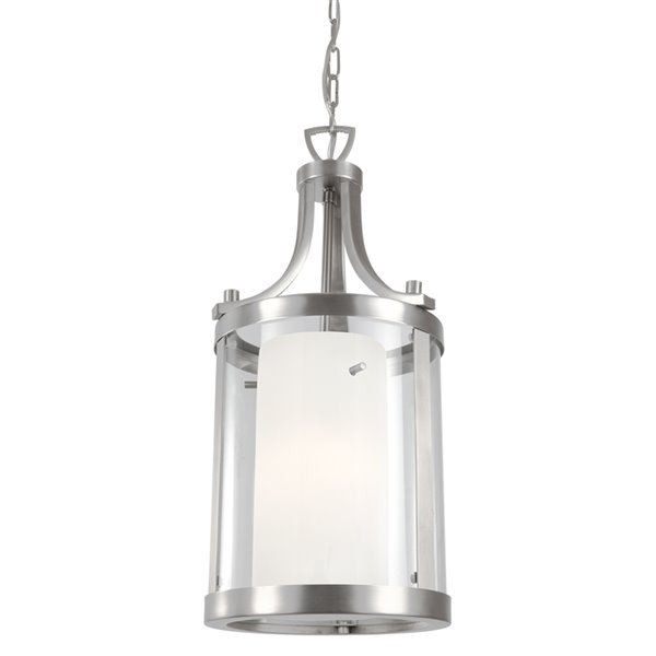 DVI Essex Contemporary Pendant Light - 1-Light - Chrome
