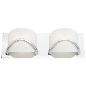 DVI Solstice Contemporary Vanity Light - 2-Light - Chrome