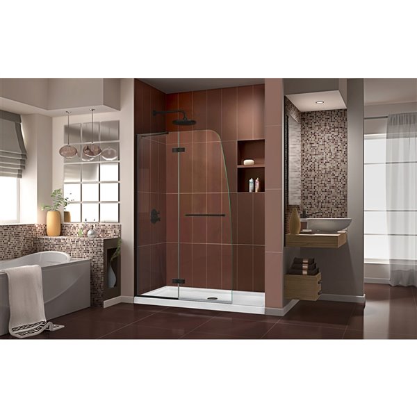 DreamLine Aqua Ultra Shower Door - 45-in x 72-in - Satin Black