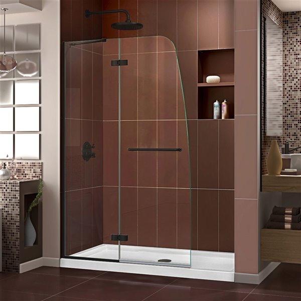 DreamLine Aqua Ultra Shower Door - 45-in x 72-in - Satin Black