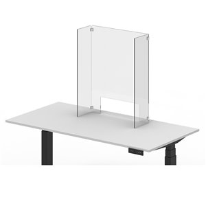 Luxor Reclaim Acrylic Freestanding Counter Sneeze Guard - 24-in x 30-in - Clear