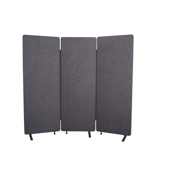 Luxor Reclaim Acoustic Room Dividers - 3-Pack - Slate Gray