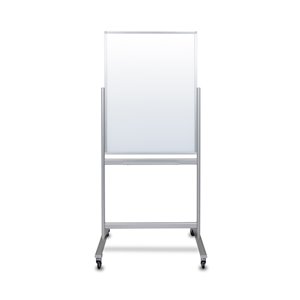 Luxor Double-Sided Mobile Magnetic Glass Marker Board - 30-in x 40-in