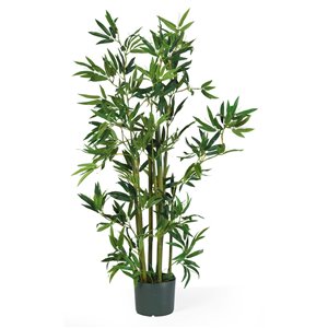 Nearly Natural Bamboo Silk Plant - 4-ft - Green