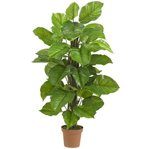 Nearly Natural Large Leaf Philodendron Silk Plant - 52-in - Green