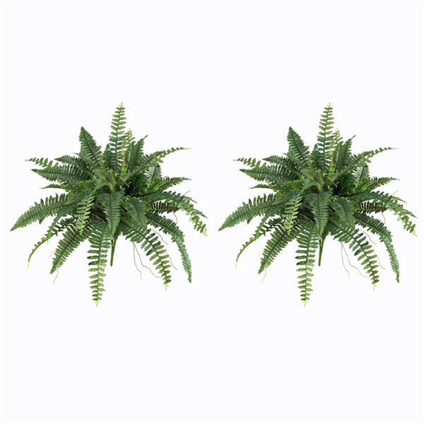Nearly Natural Boston Fern 40-in x 15-in - Green - Set of 2