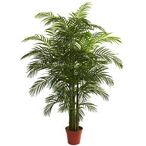 Nearly Natural Areca Palm Tree - UV Resistant - 6.5-ft - Green