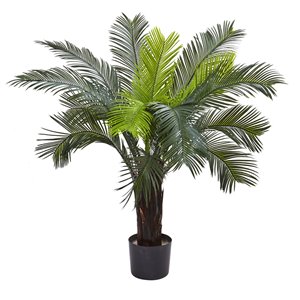 Nearly Natural Cycas Tree Uv Resistant - Indoor/Outdoor - 3-ft - Green