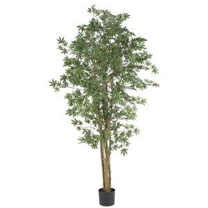 Nearly Natural Japanese Maple Silk Tree - 6-ft - Green