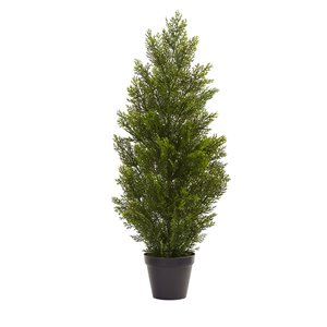 Nearly Natural Mini Cedar Pine Tree - Indoor/Outdoor - 3-ft - Green
