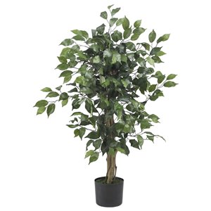 Nearly Natural Ficus Silk Tree - 3-ft - Green