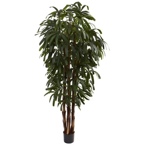 Nearly Natural Raphis Palm Artificial Tree - 6-ft - Green 5404 | RONA