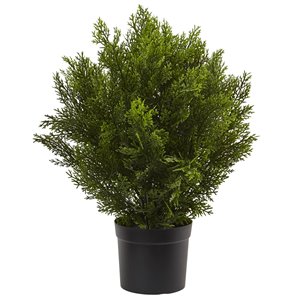 Nearly Natural Cedar Artificial Bush - Indoor/Outdoor - 2-ft - Green