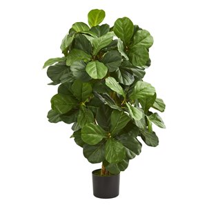Nearly Natural Fiddle Leaf Artificial Tree - 3.5-ft - Green