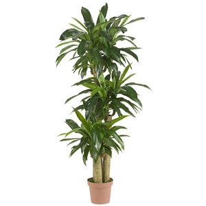 Nearly Natural Corn Stalk Dracaena Silk Plant - 57-in - Green