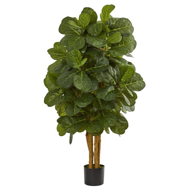 Nearly Natural Fiddle Leaf Artificial Tree - 4-ft - Green