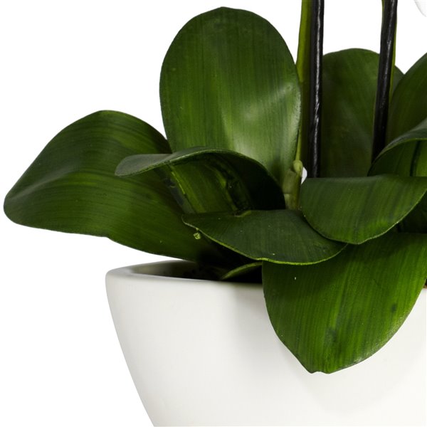 Nearly Natural Phalaenopsis Orchid Silk Flower Arrangement - 15-in - White